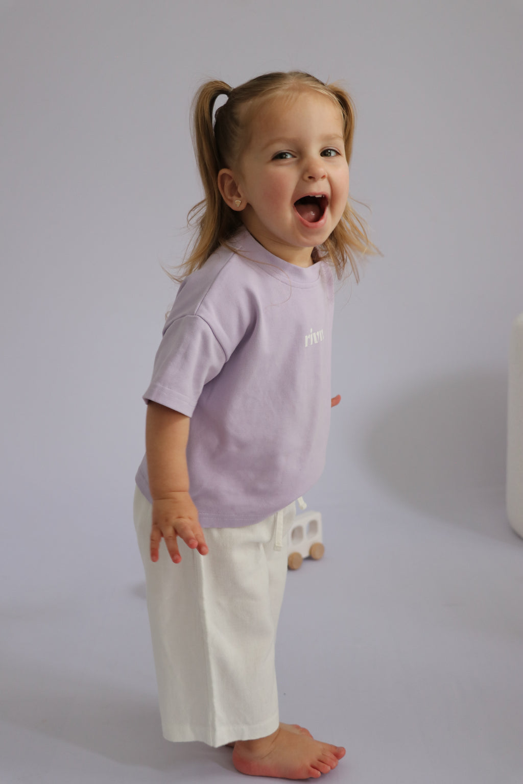 Kids Linen Pants - Cloud