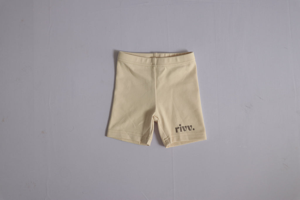 Kids Cotton Graphic Shorts - Oat
