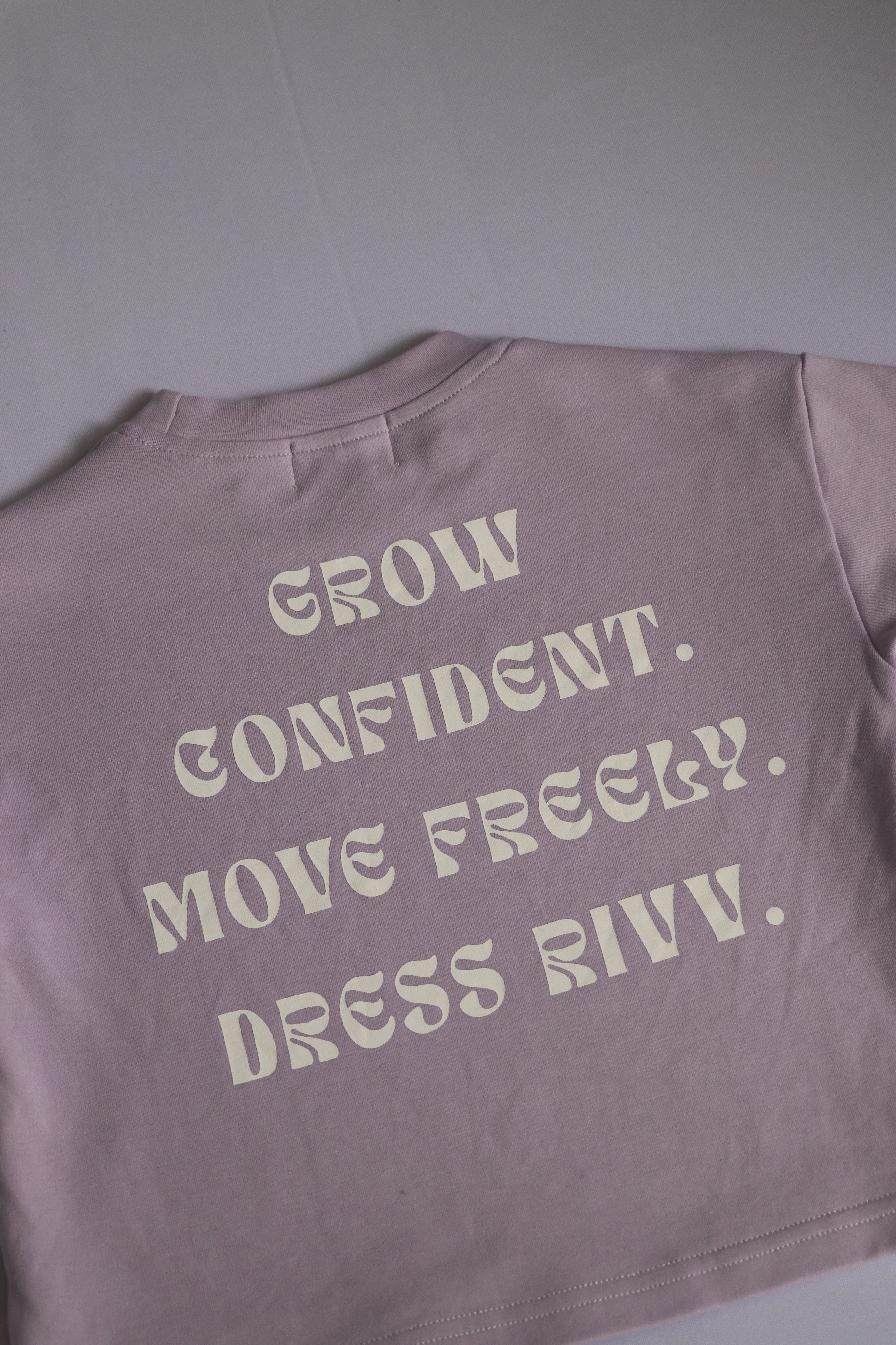 Kids Cotton Stretch Tee - Haze