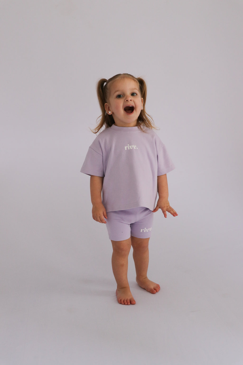 Kids Cotton Stretch Shorts - Haze