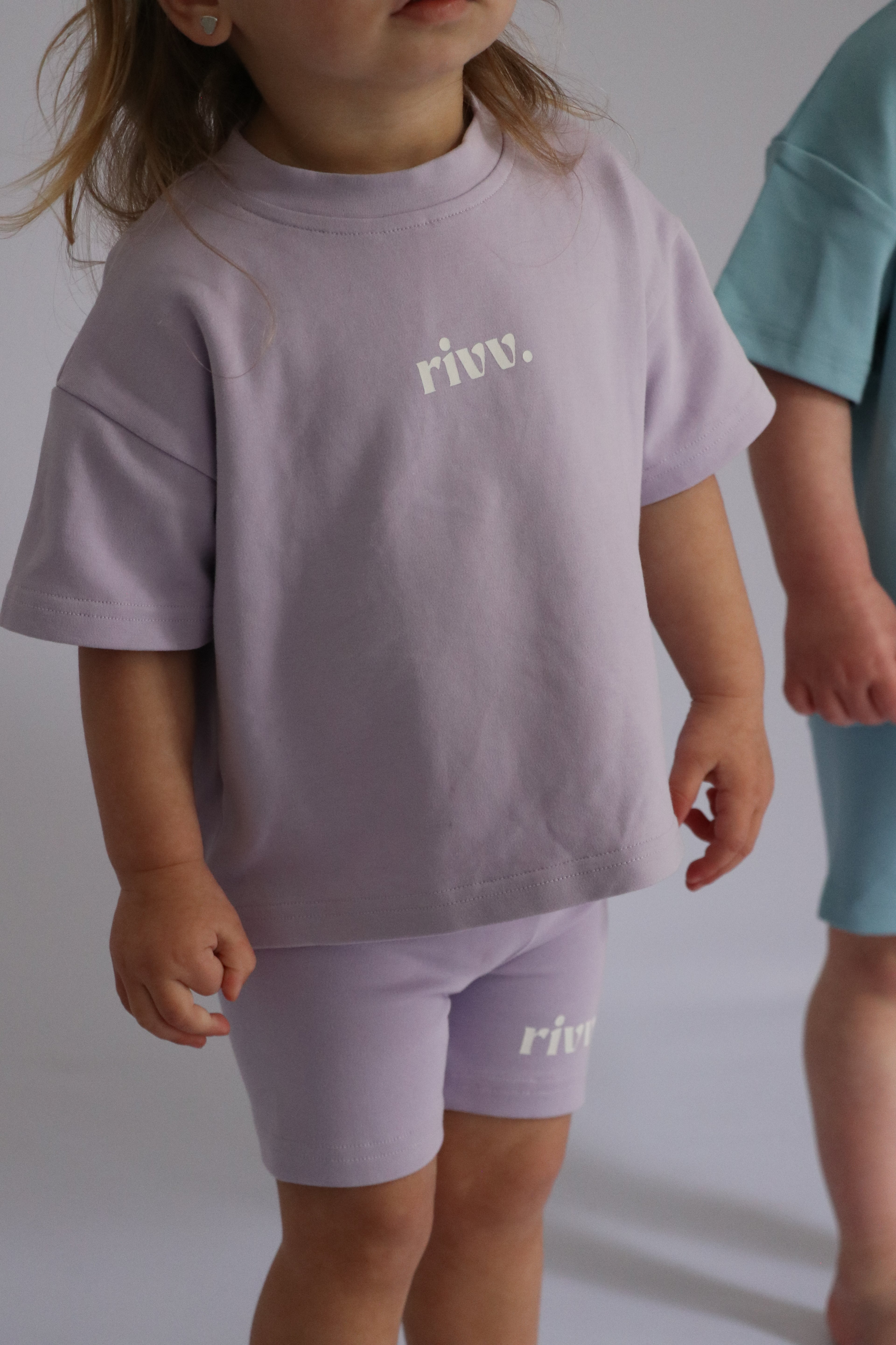 Kids Cotton Stretch Shorts - Haze