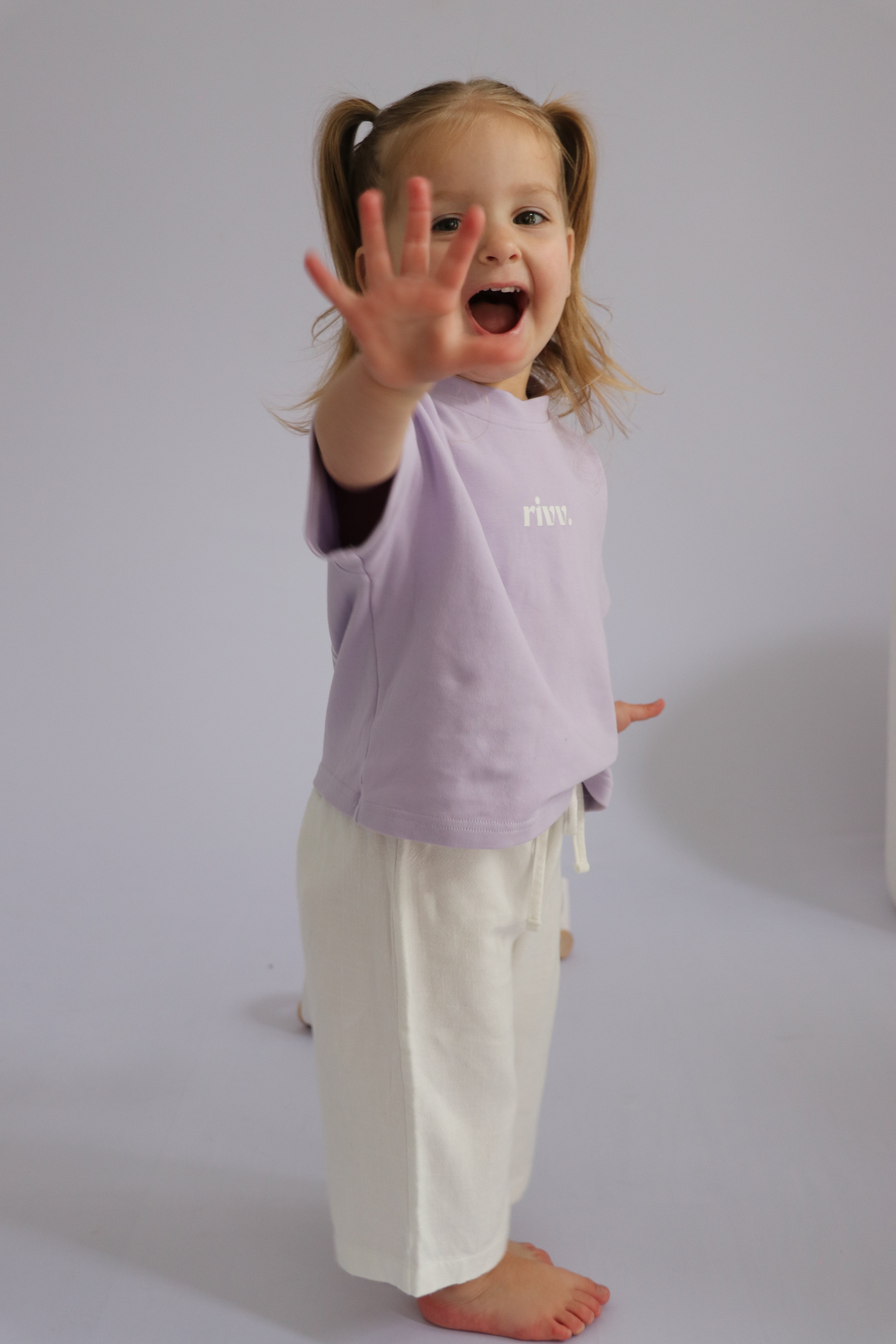 Kids Linen Pants - Cloud