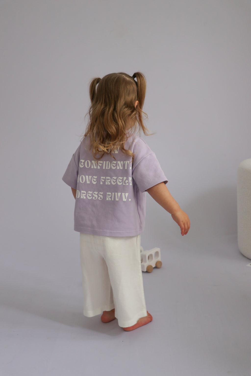 Kids Cotton Stretch Tee - Haze