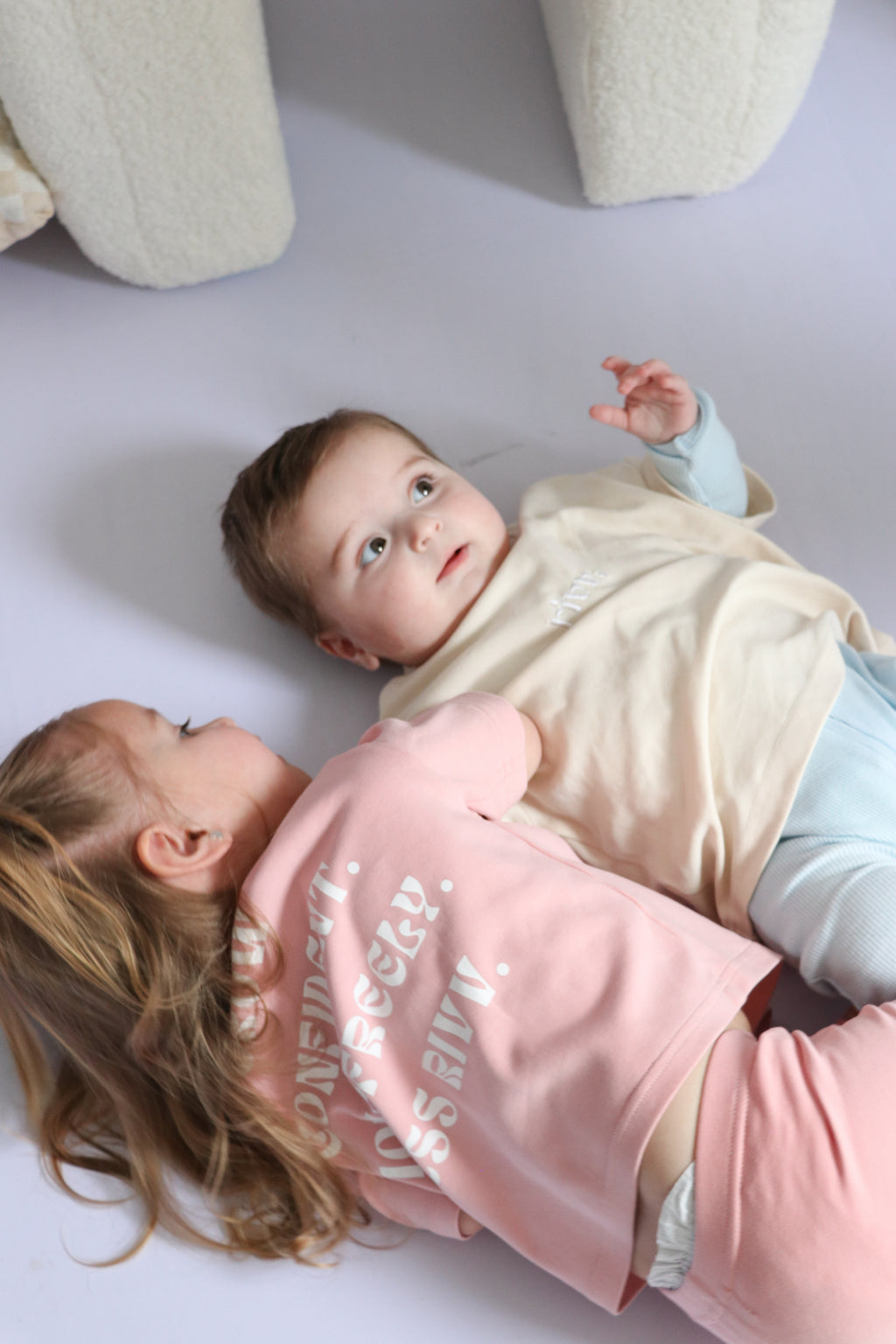 Kids Cotton Stretch Tee - Oat