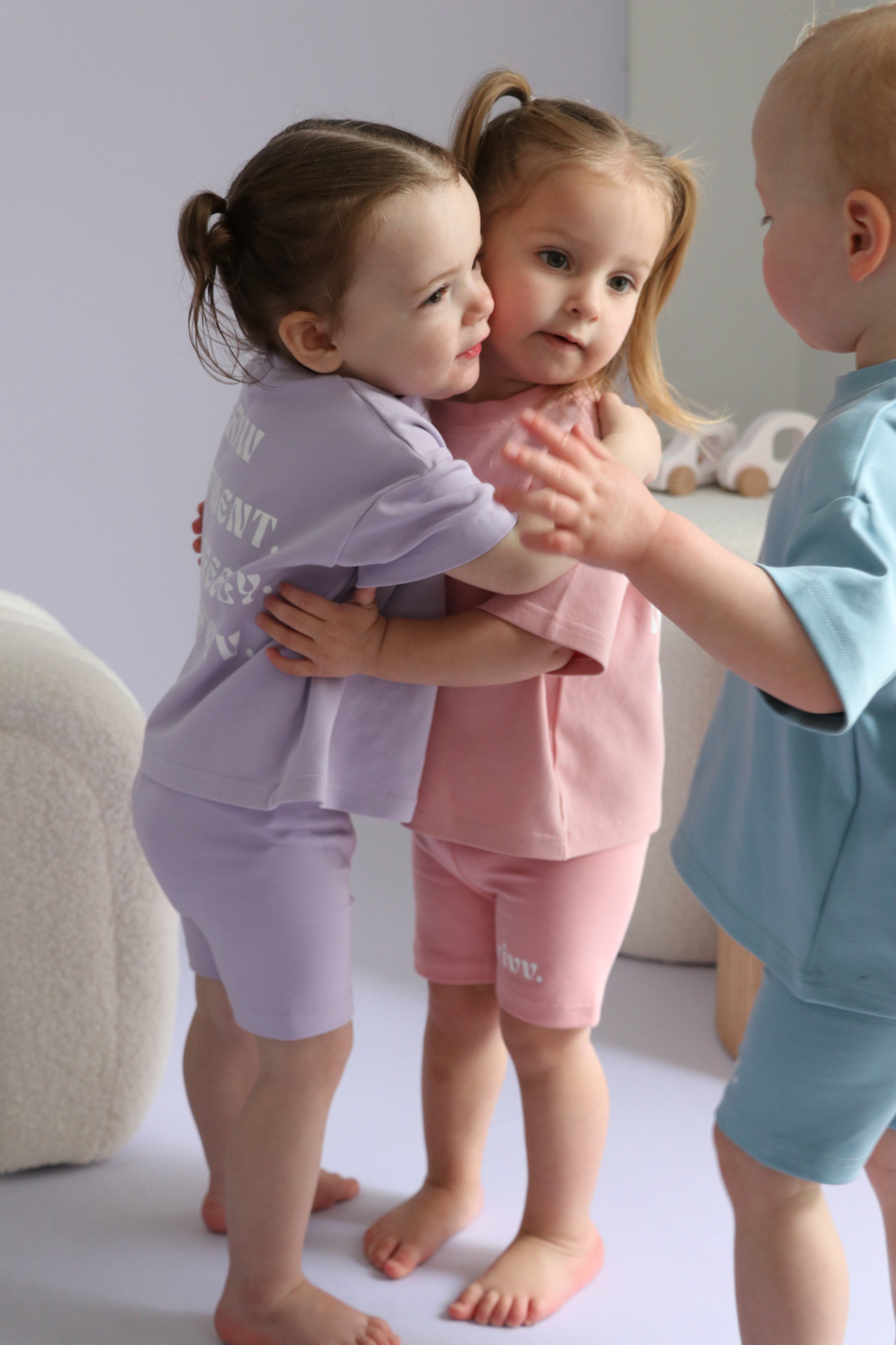 Kids Cotton Stretch Tee - Haze